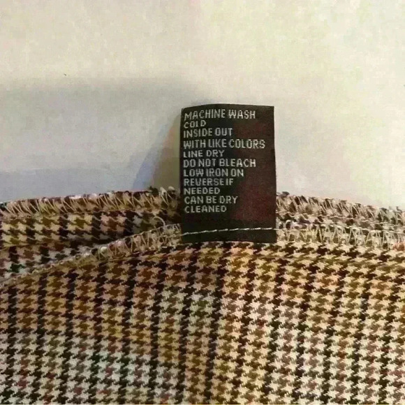 NWT Women’s J. McLaughlin Maddie Skirt.2. Plaid Houndstooth Brown zip front wrap - Picture 12 of 13